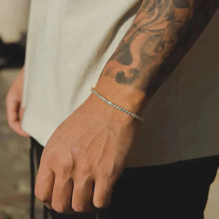 đ„ âCrystalâ tennishalsband + gratis armband