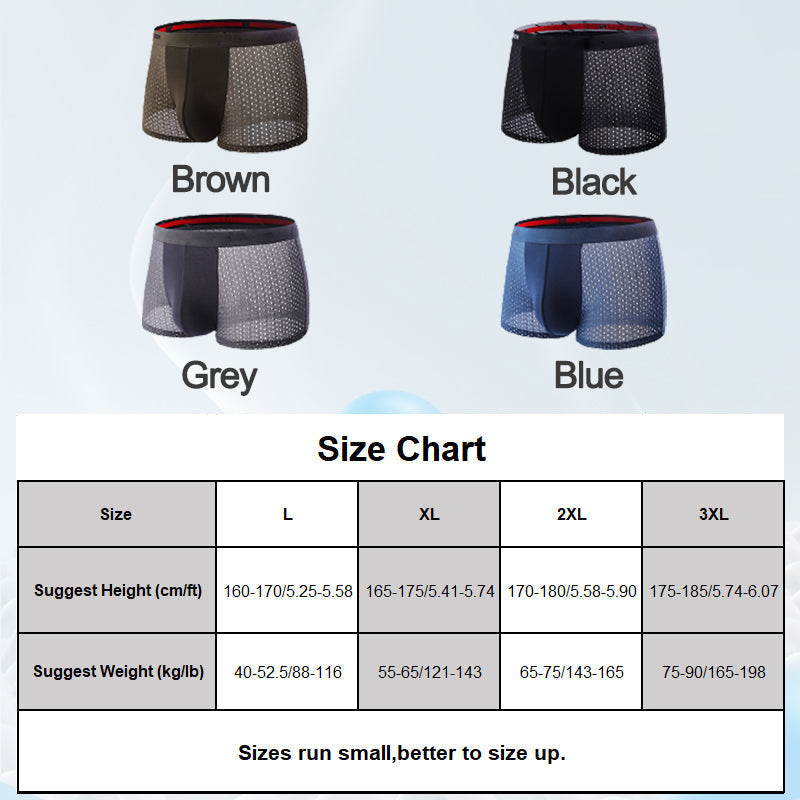 đKöp 1 FĂ„ 1 Gratis đMen's Mesh Breathable Boxer Briefs