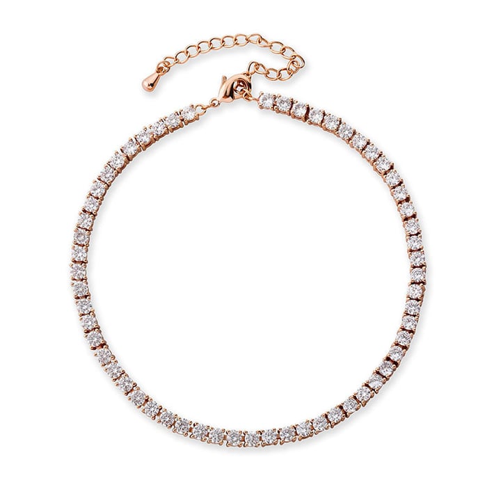 đ„ âCrystalâ tennishalsband + gratis armband
