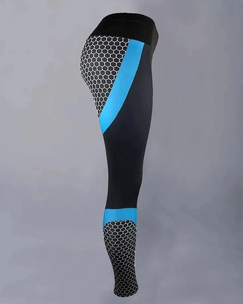 🍑Colorblock Butt Lifting Sportleggings med hög midja