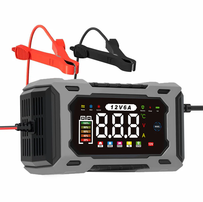 đ50 % RABATT!đSmart bilbatteriladdare 12 V 6 A â Impulsreparationsfunktion, LCD-skĂ€rm och maximal sĂ€kerhet đĄïž