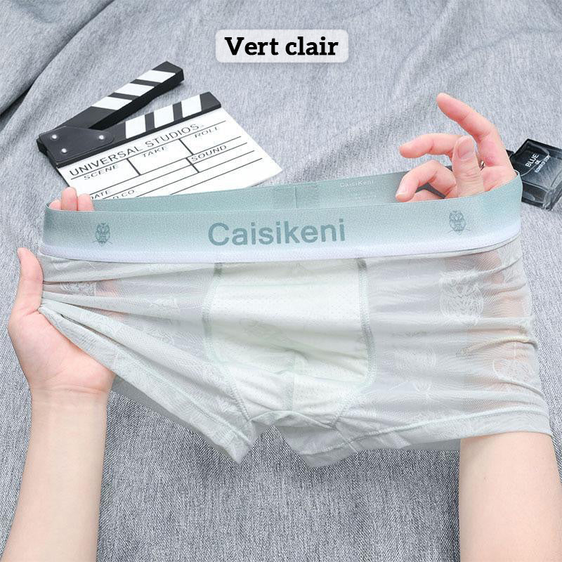 Svalkande, andningsaktiva boxershorts med elastisk midjeresår för män