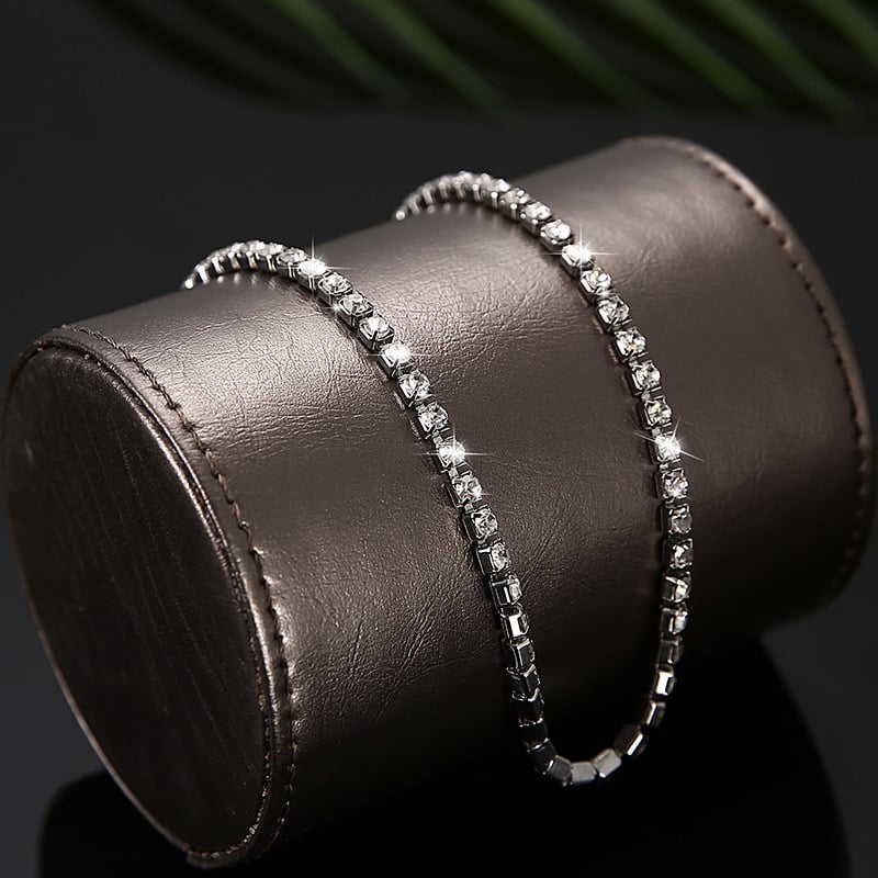 đ„ âCrystalâ tennishalsband + gratis armband
