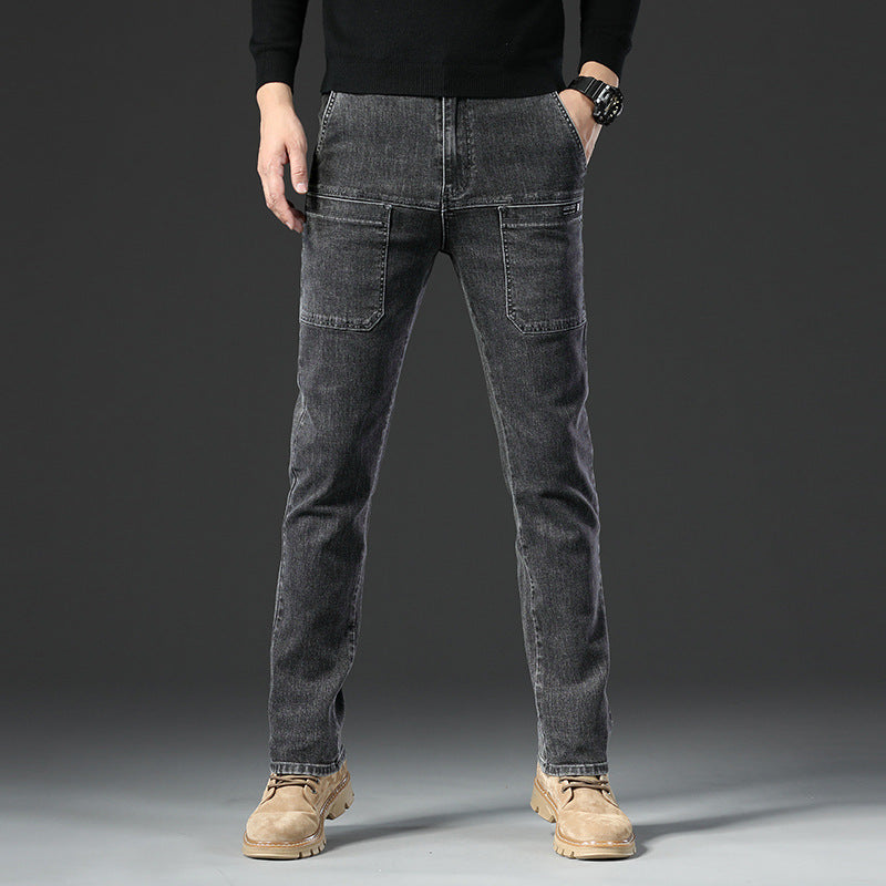 đ„50 % RABATTđSlim fit-jeans med 6 fickor för herr