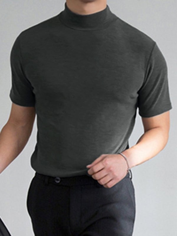 đ2024 nyĂ„r Hot SaleđHög hals Slim Fit T-shirt för mĂ€n-BUY 3 FĂ
GRATIS FRAKT