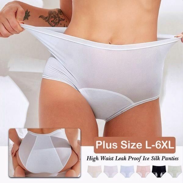 đ„Sista dagen Köp 1 och fĂ„ 2 gratis đ„ -LĂ€ckagesĂ€kra trosor med hög midja Plus Size L-6XL