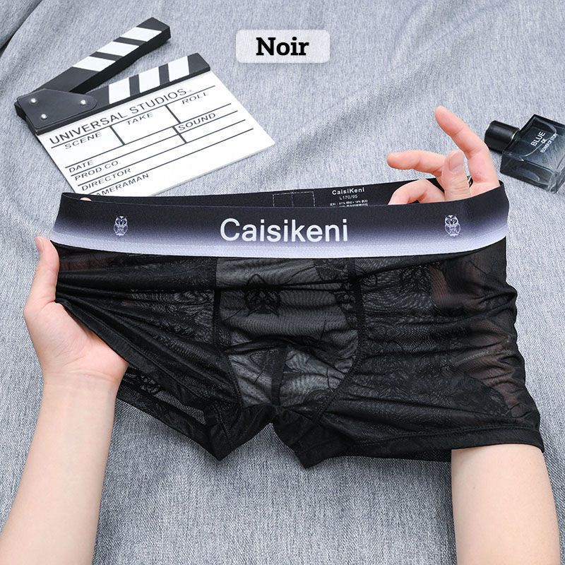 Svalkande, andningsaktiva boxershorts med elastisk midjeresår för män