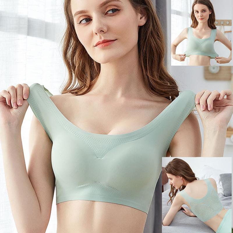 đ„Sista dagen Köp 1 och fĂ„ 2 gratis đ„ Ultratunn Plus Size Ice Silk Comfort-bh