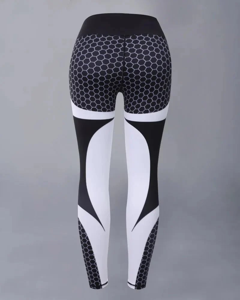 🍑Colorblock Butt Lifting Sportleggings med hög midja