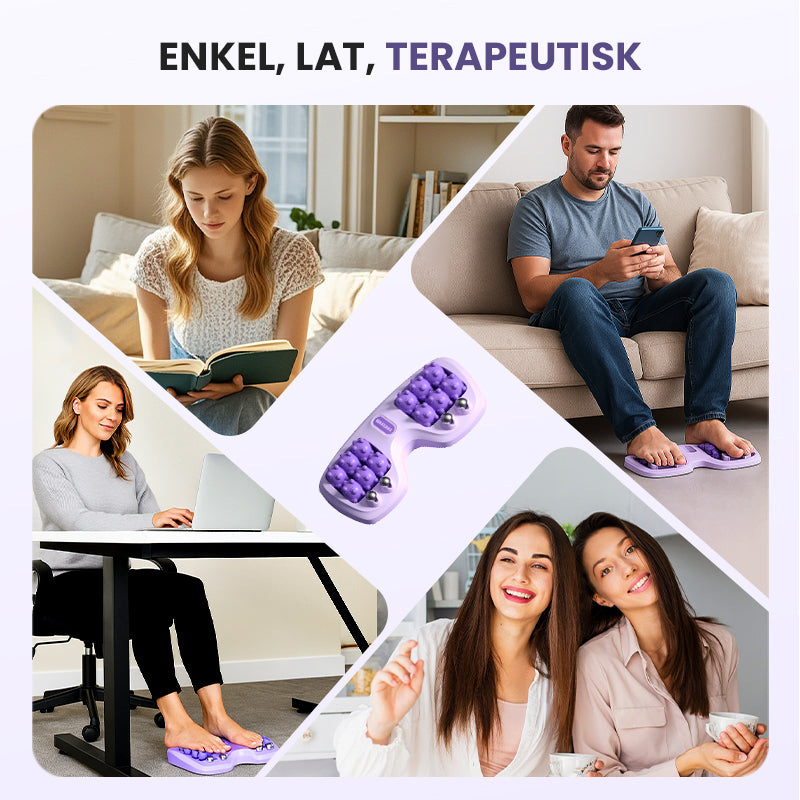 Bärbar Dubbelrad Fotmassagerulle