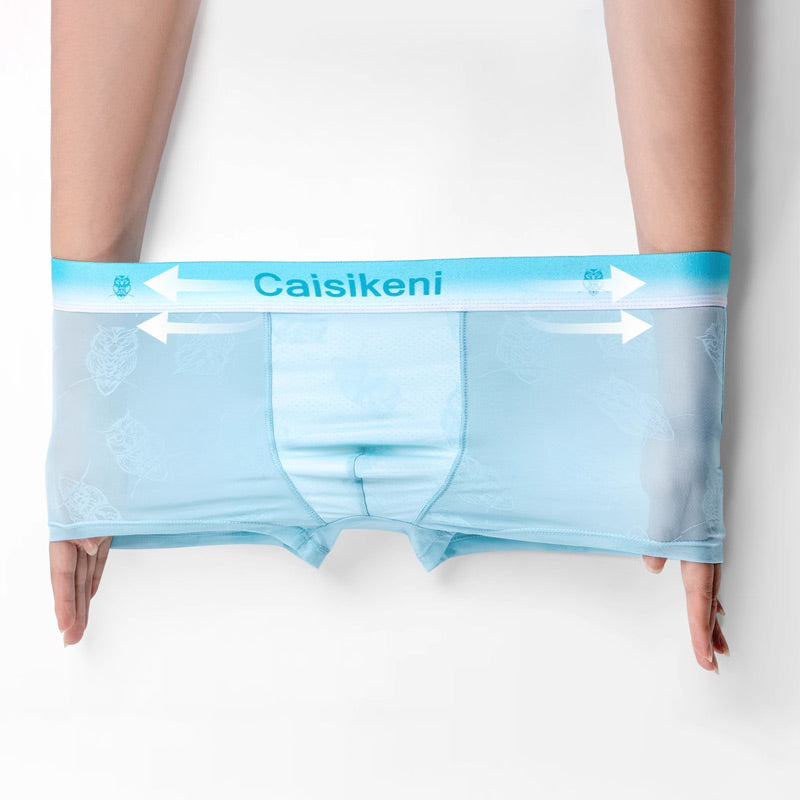 Svalkande, andningsaktiva boxershorts med elastisk midjeresår för män