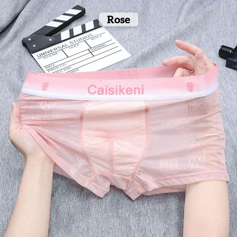 Svalkande, andningsaktiva boxershorts med elastisk midjeresår för män