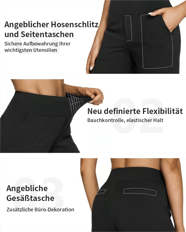 đ Sista dagen 49% rabatt đ„ Löst sittande byxor med hög midja för affĂ€rsmĂ€ssig fritid och yogabyxor