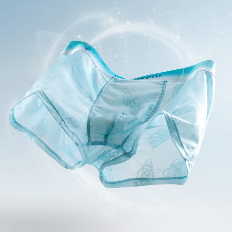 Svalkande, andningsaktiva boxershorts med elastisk midjeresår för män