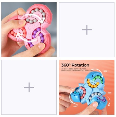 đšNy produktđš 2 i 1 Rubiks kub / Magic Bean Gyro