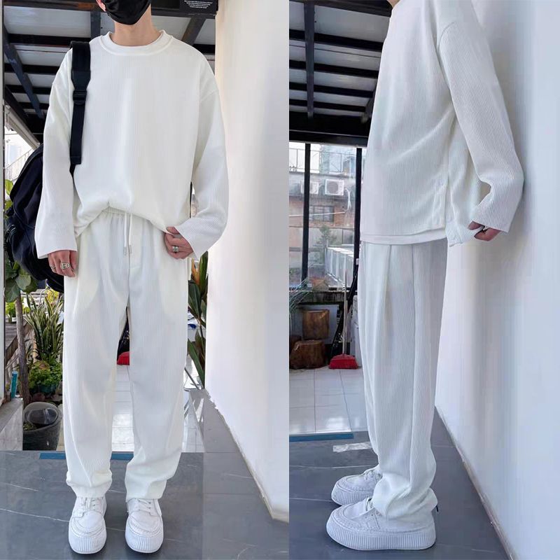 Mäns lösa fashionabla långärmade 2-delade set (50% rabatt)