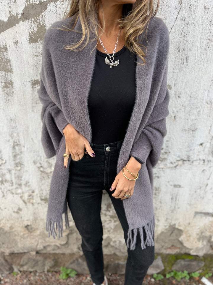 🥰Fri leverans🥰Kvinnor Långärmad Casual Tassel Sjal Coat