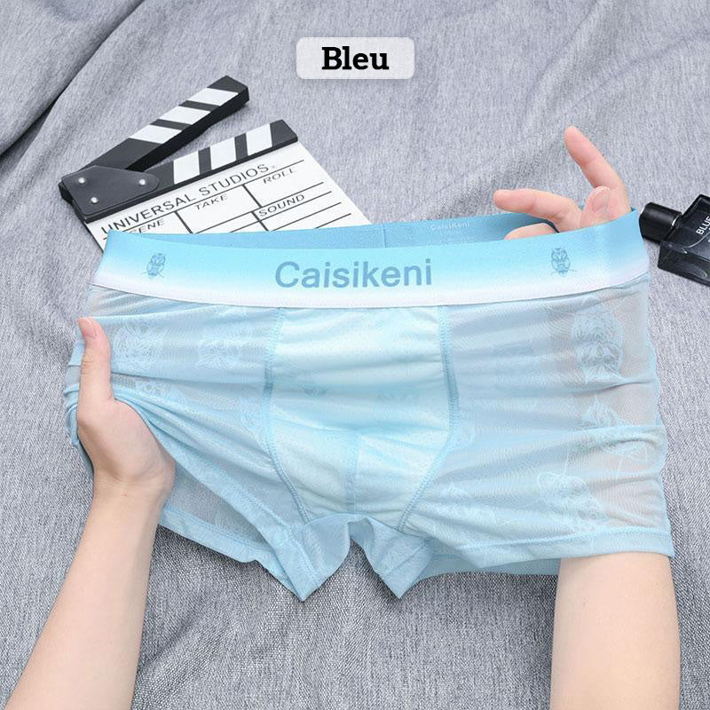 Svalkande, andningsaktiva boxershorts med elastisk midjeresår för män