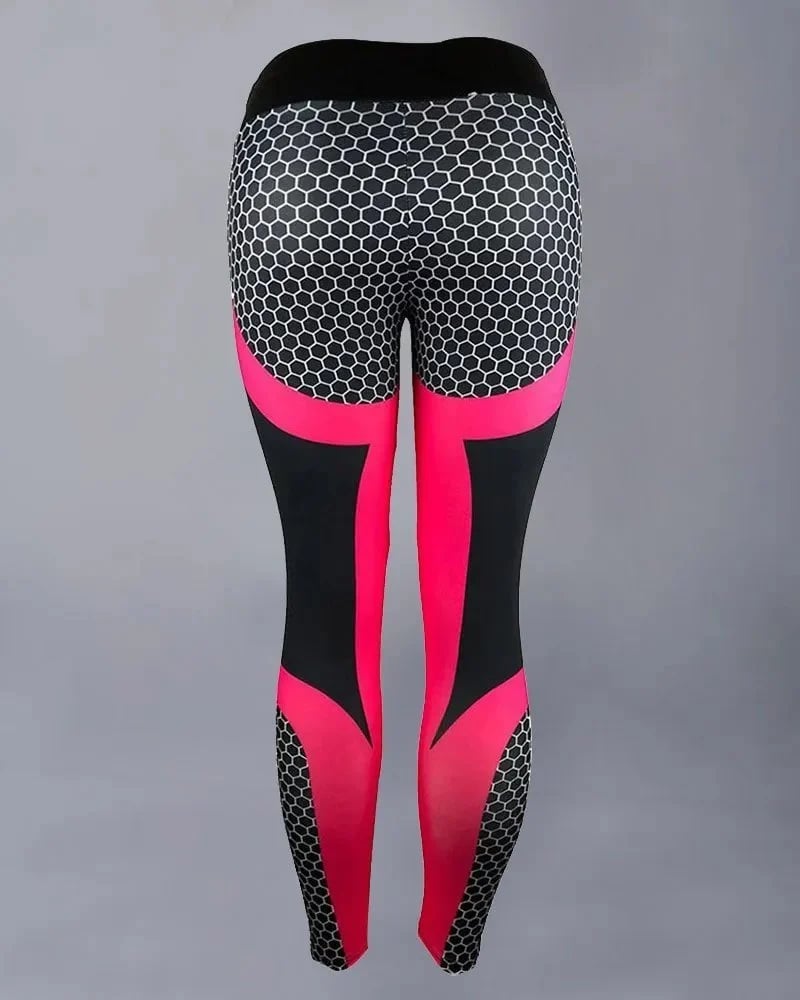 🍑Colorblock Butt Lifting Sportleggings med hög midja
