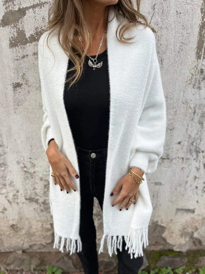 🥰Fri leverans🥰Kvinnor Långärmad Casual Tassel Sjal Coat