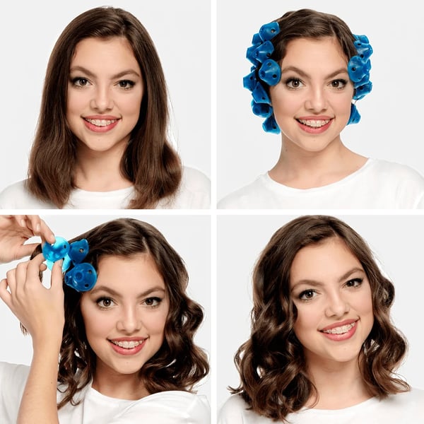 ✨ TopCurls papiljotter för hår - Ingen skada på håret(10 st)