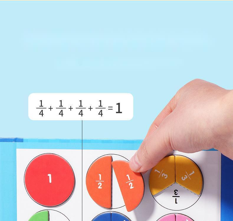 đMontessori Magnetisk bok Fraktionspussel för barn