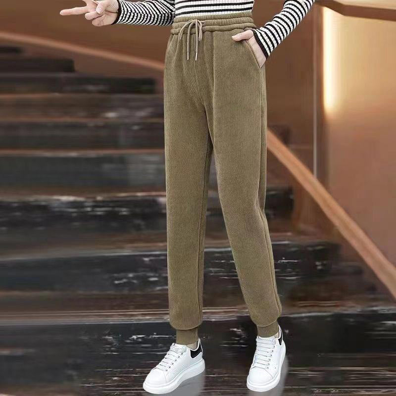 🔥Varm försäljning 🔥 Joggerbyxor för kvinnor med varm plysch Corduroy (50% OFF)