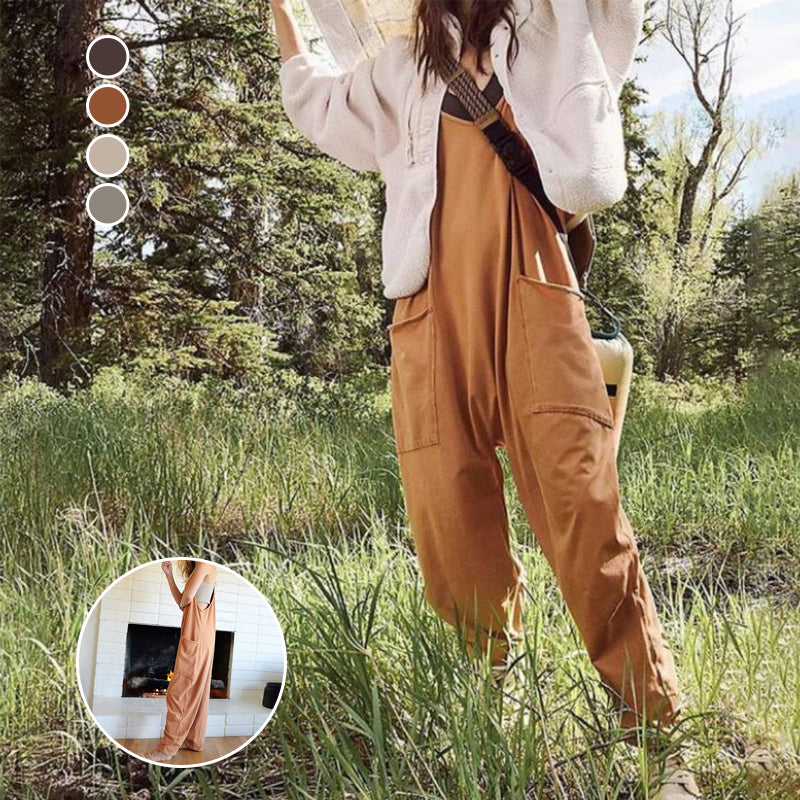 đSommarrea - 49% OFFâ€ïžâđ„Solid V-Neck Sling Pocket Jumpsuit