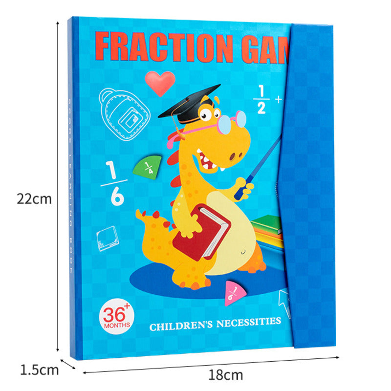 đMontessori Magnetisk bok Fraktionspussel för barn