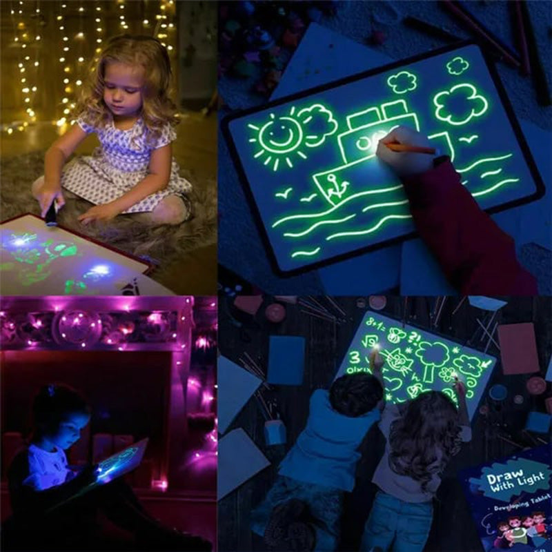 Magisk LED-ljusritplatta - frigör barnens kreativitet!☀