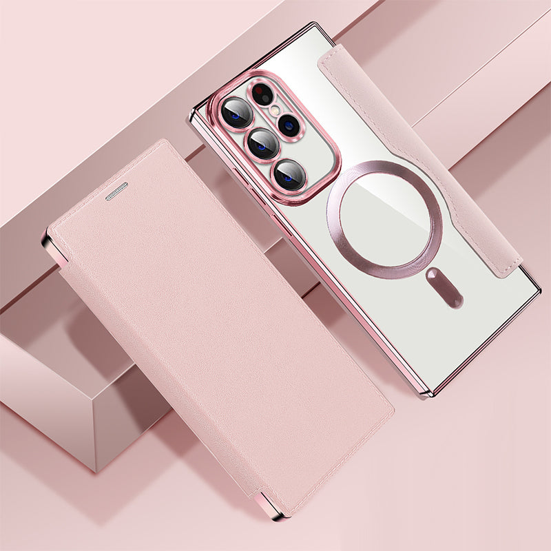 đ±2025 Nytt lĂ€dertexturerat flip-mobiltelefonfodral för Samsung ïŒKöp den andra till halva prisetïŒ