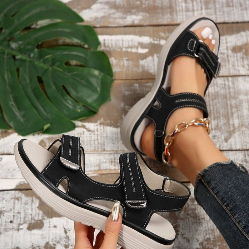 đ„Sista dagen för 40% rabattđđWedge-sandaler med kardborreband för kvinnor