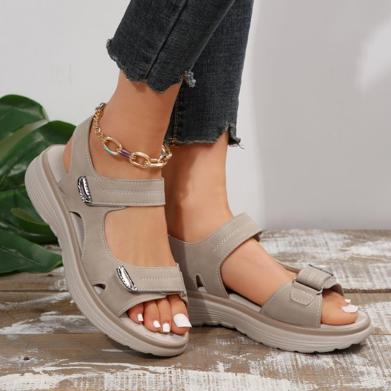 đ„Sista dagen för 40% rabattđđWedge-sandaler med kardborreband för kvinnor