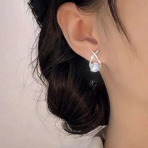 🔥Diamond runda stiftörhängen✨