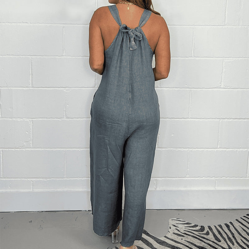 Avslappnad, enkel jumpsuit för kvinnor