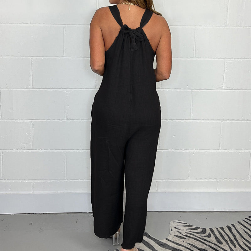 Avslappnad, enkel jumpsuit för kvinnor