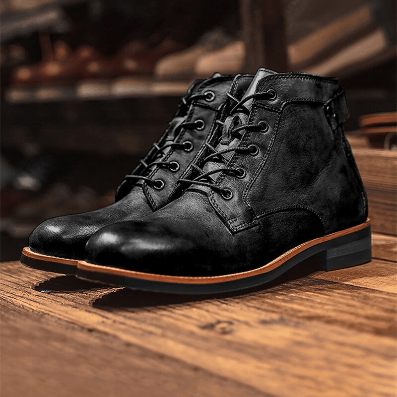 Varmt 40% rabatt🔥Läder Vintage Casual Martin Boots för män