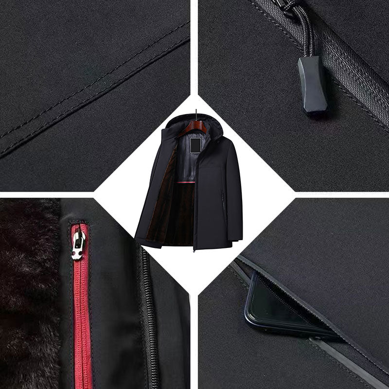 Thermal Parka Coat med huva för män( Fri frakt)