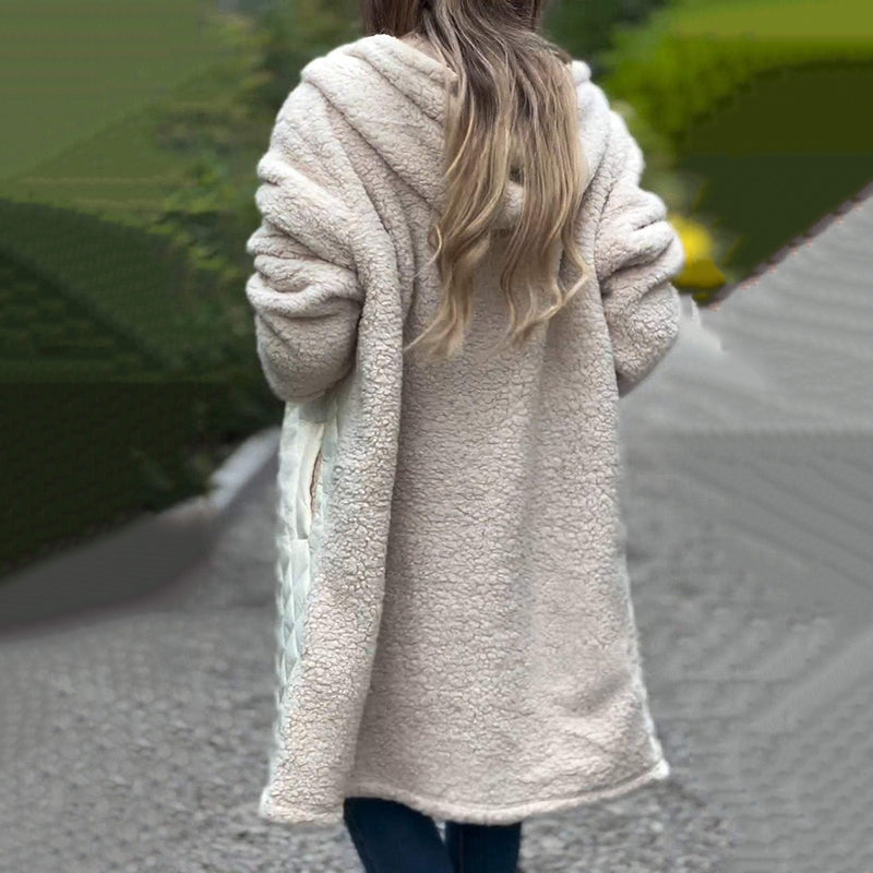 đ·Nyheter för hösten 50% rabattâšDamers mysiga quiltade sherpakappa med huva