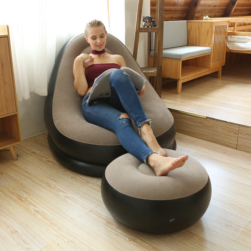 Förtjockad uppblåsbar Bean Bag-stol för vuxna med fotpall✈️ Fri frakt✈️