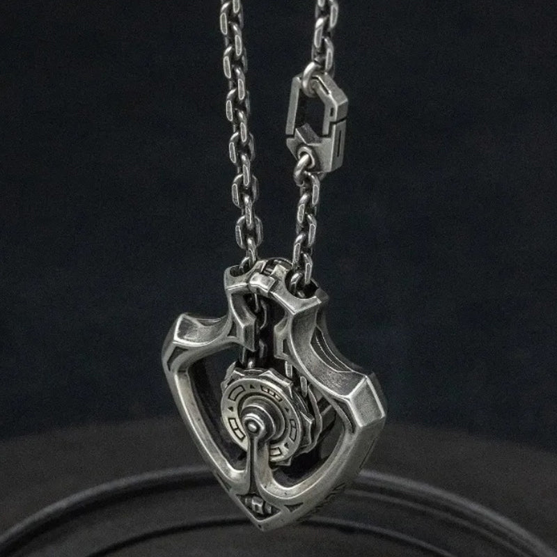 Mekaniskt roterande kugghjul Retro Punk Halsband