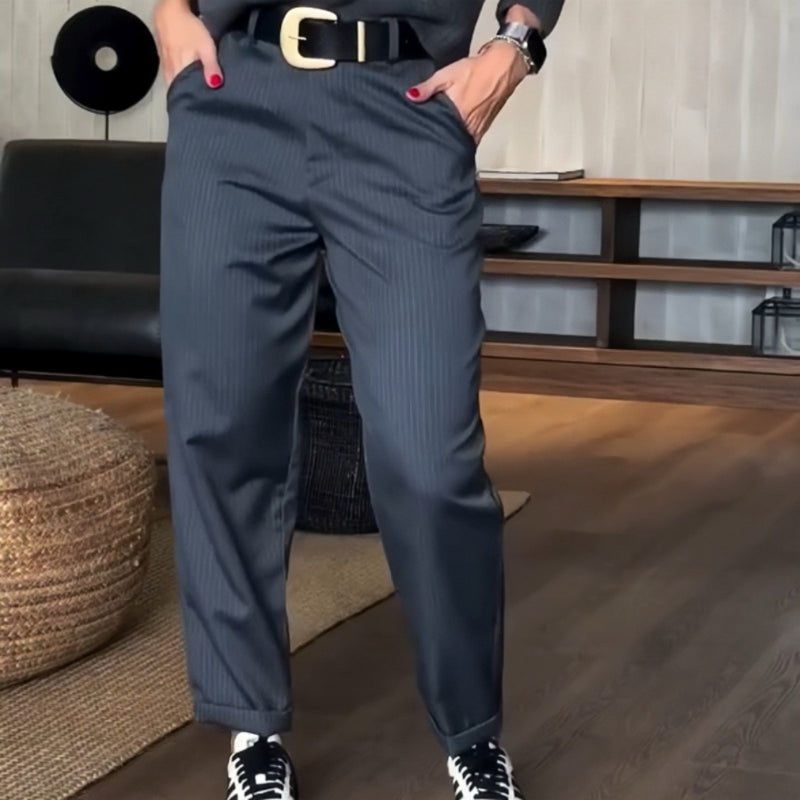 đKvinnor Hög midja Casual Straight Blazer Byxor