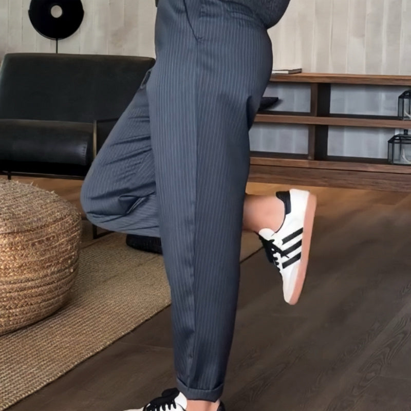 đKvinnor Hög midja Casual Straight Blazer Byxor