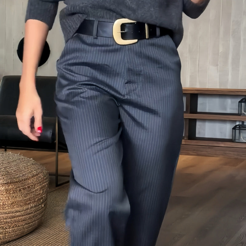 đKvinnor Hög midja Casual Straight Blazer Byxor