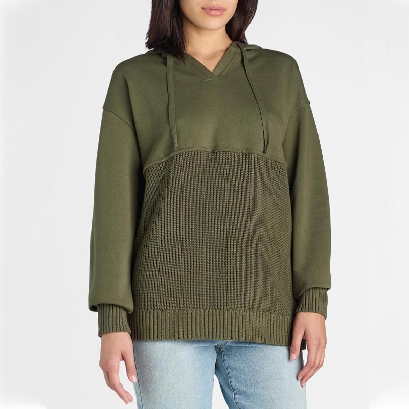 Unik och chic patchwork-hoodie för kvinnor