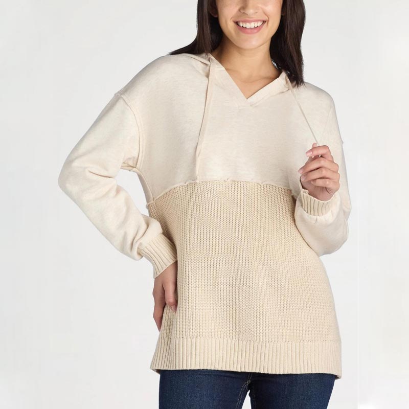 Unik och chic patchwork-hoodie för kvinnor