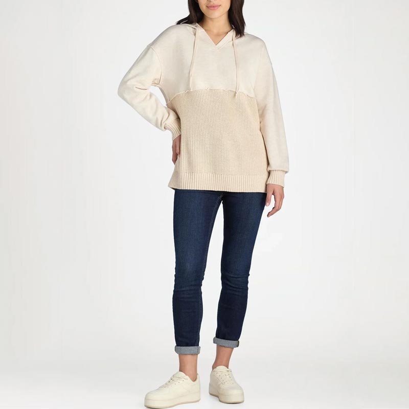 Unik och chic patchwork-hoodie för kvinnor