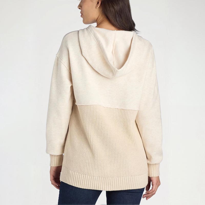 Unik och chic patchwork-hoodie för kvinnor
