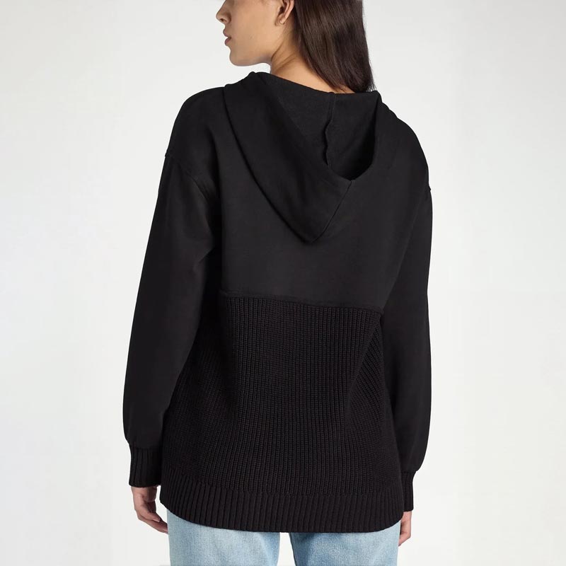 Unik och chic patchwork-hoodie för kvinnor
