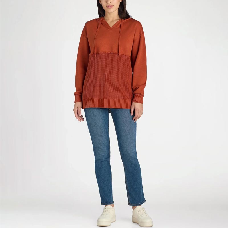 Unik och chic patchwork-hoodie för kvinnor